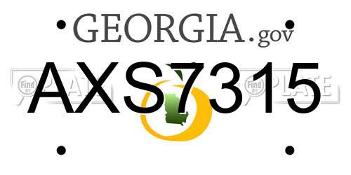AXS7315 Georgia License Plate