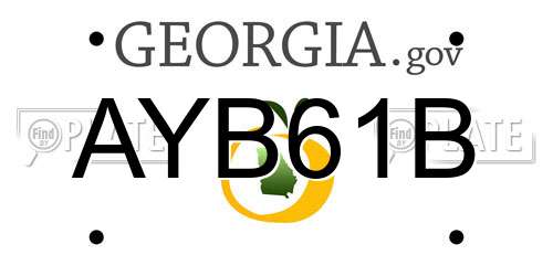 AYB61B Georgia License Plate