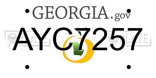 AYC7257 Georgia License Plate