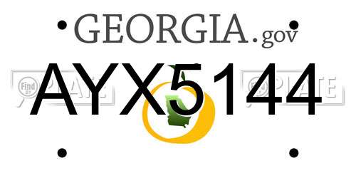AYX5144 Georgia License Plate