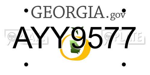 AYY9577 Georgia License Plate