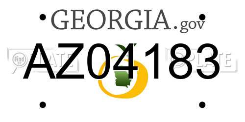 AZ04183 Georgia License Plate