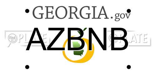 AZBNB Georgia License Plate