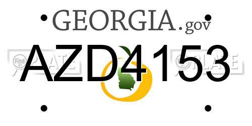 AZD4153 Georgia License Plate