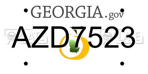 AZD7523 Georgia License Plate