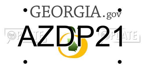 AZDP21 Georgia License Plate