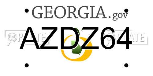 AZDZ64 Georgia License Plate