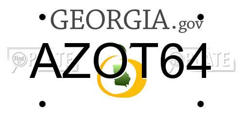 AZOT64 Georgia License Plate