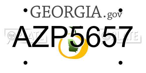 AZP5657 Georgia License Plate