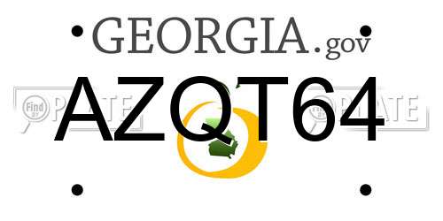 AZQT64 Georgia License Plate