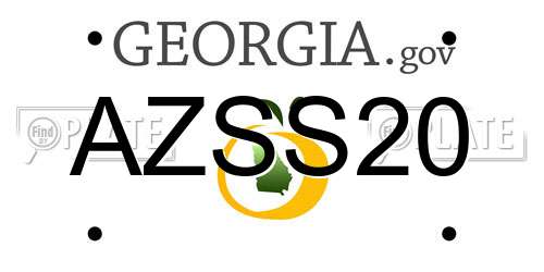 AZSS20 Georgia License Plate