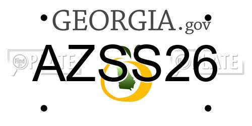 AZSS26 Georgia License Plate