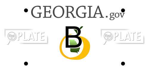 B Georgia License Plate