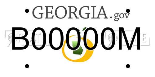 B00000M Georgia License Plate