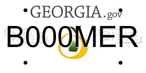 B000MER Georgia License Plate