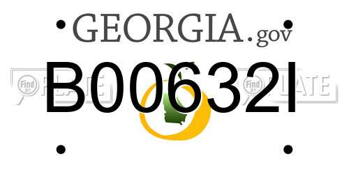 B00632I Georgia License Plate