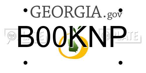 B00KNP Georgia License Plate