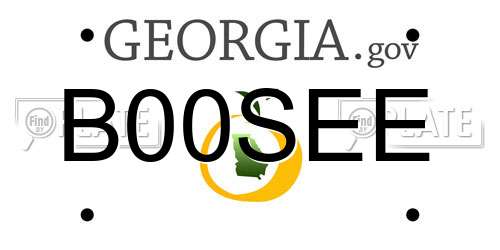 B00SEE Georgia License Plate