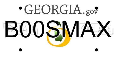 B00SMAX Georgia License Plate