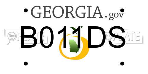 B011DS Georgia License Plate