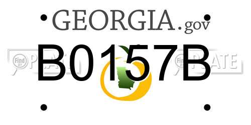 B0157B Georgia License Plate