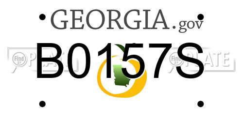 B0157S Georgia License Plate