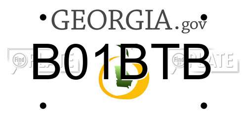 B01BTB Georgia License Plate