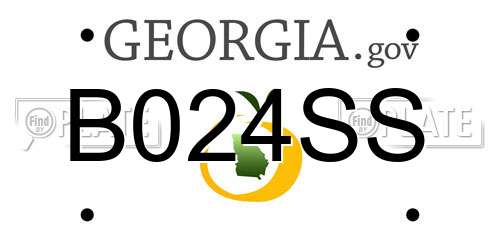 B024SS Georgia License Plate