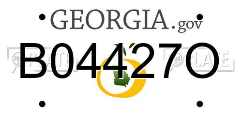 B04427O Georgia License Plate