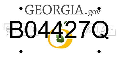 B04427Q Georgia License Plate