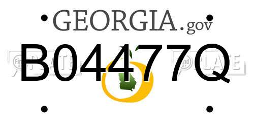 B04477Q Georgia License Plate