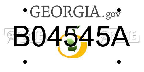 B04545A Georgia License Plate