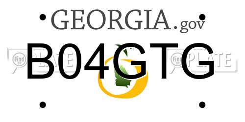 B04GTG Georgia License Plate