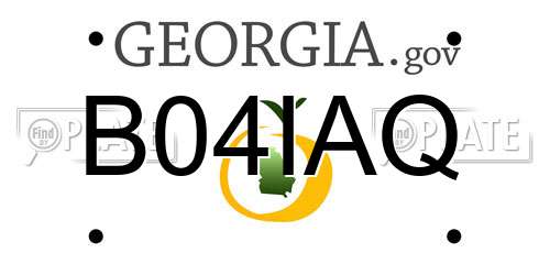 B04IAQ Georgia License Plate