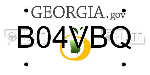 B04VBQ Georgia License Plate