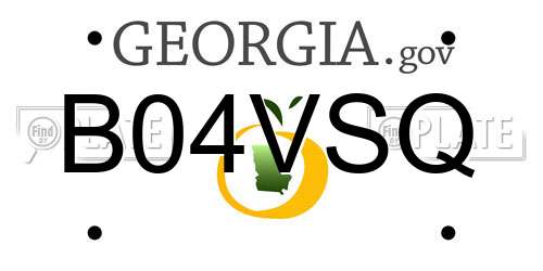 B04VSQ Georgia License Plate