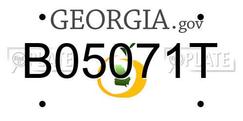 B05071T Georgia License Plate