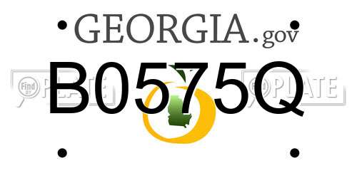 B0575Q Georgia License Plate