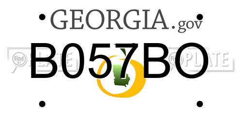 B057BO Georgia License Plate