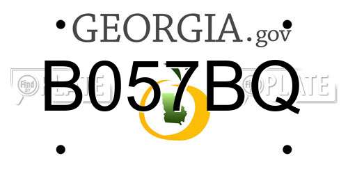 B057BQ Georgia License Plate