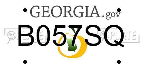 B057SQ Georgia License Plate