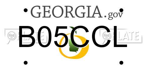 B05CCL Georgia License Plate