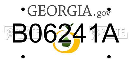 B06241A Georgia License Plate