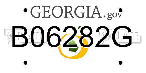 B06282G Georgia License Plate