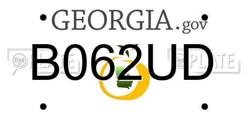B062UD Georgia License Plate