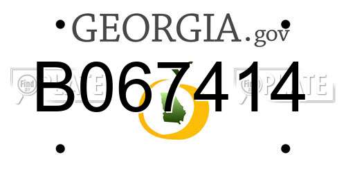 B067414 Georgia License Plate