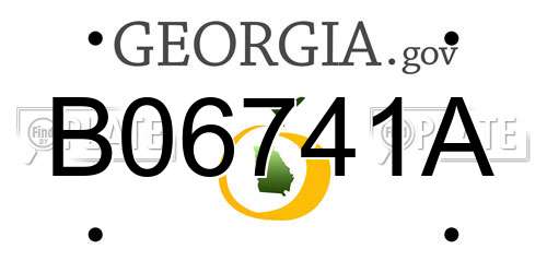 B06741A Georgia License Plate
