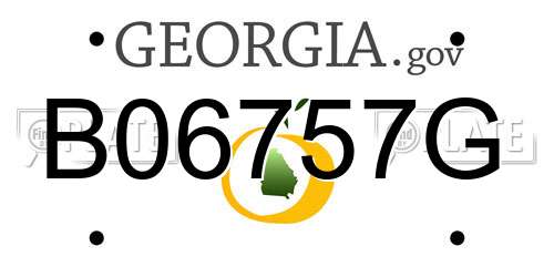 B06757G Georgia License Plate