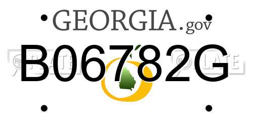 B06782G Georgia License Plate