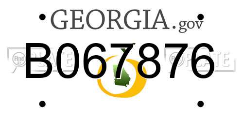 B067876 Georgia License Plate